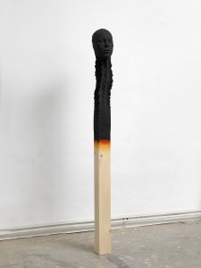 matchstickmen 2018, ca 163 cm PU,wood,paint- Wolfgang Stiller